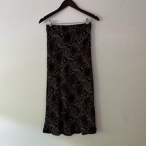 Zara | Snake Print High-waisted Skirt